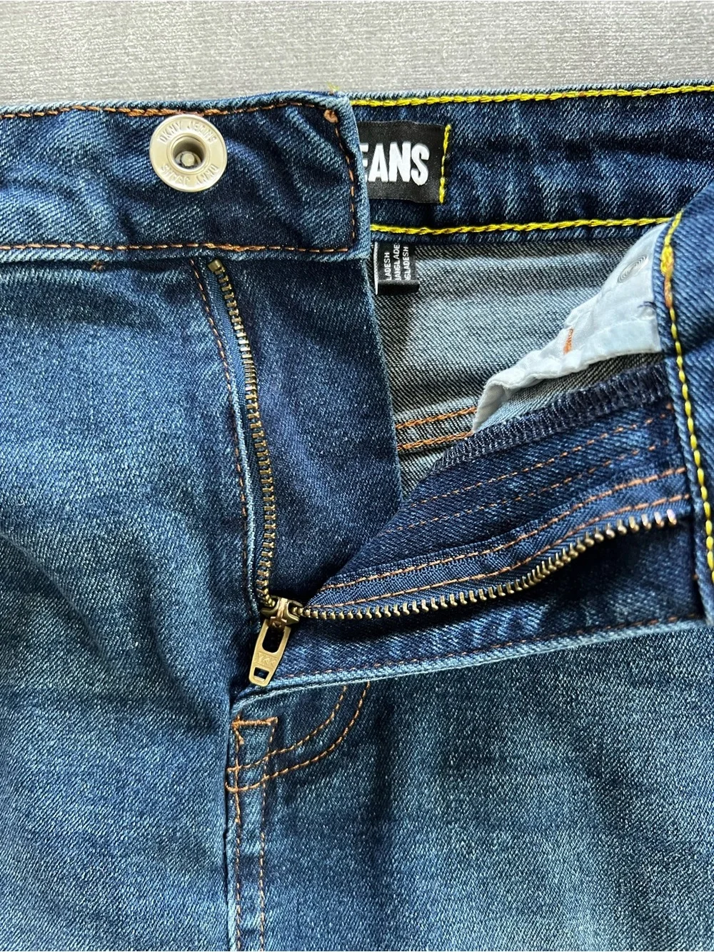 Dkny Blue Denim Mini Skirt